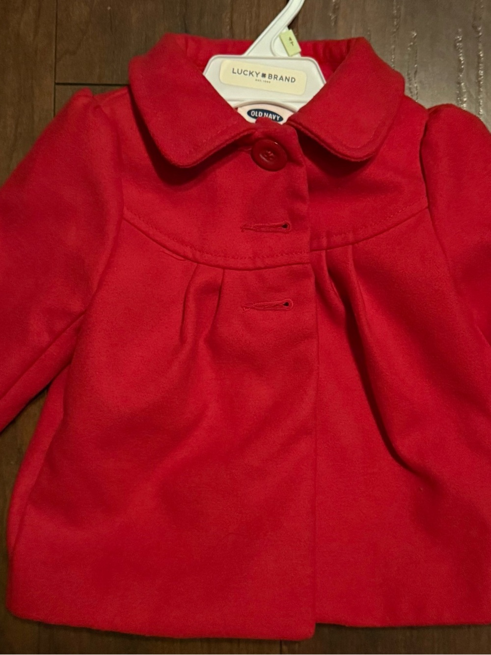Old Navy Red Toddler Coat with Peter Pan Collar